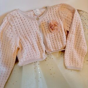H&M Pink Knit Cardigan Kids 2T